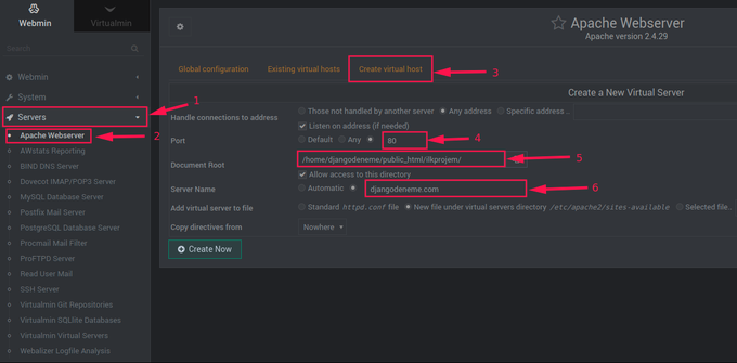 Apache Create Virtual Host