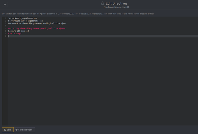 Edit Directives