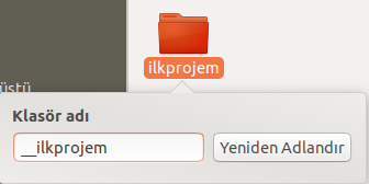 Proje Adı Değiştirme