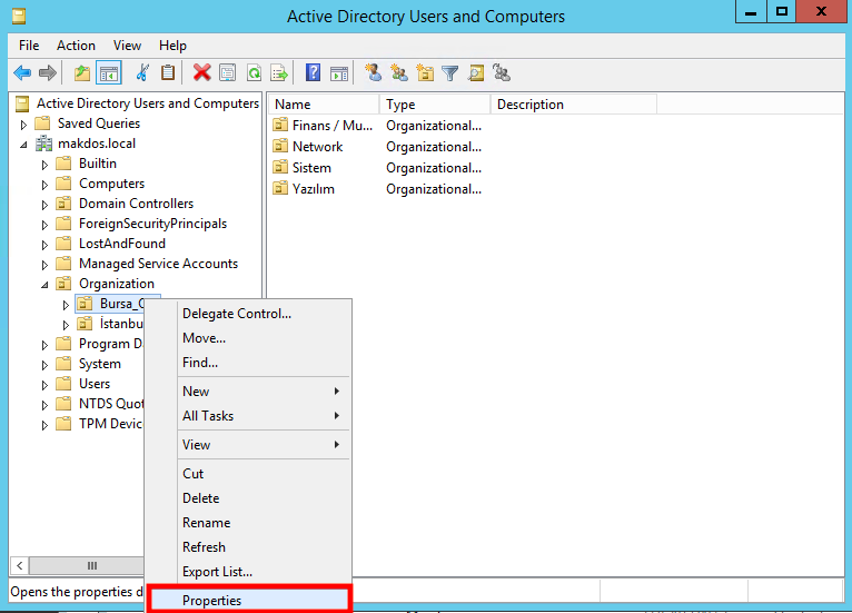 Active Directory’de Organization Unit’i Silmek - 4