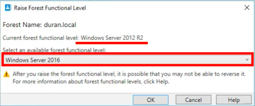 Domain Function Level ve Forest Function Level Kontrolu ve Yukseltilmesi - 4