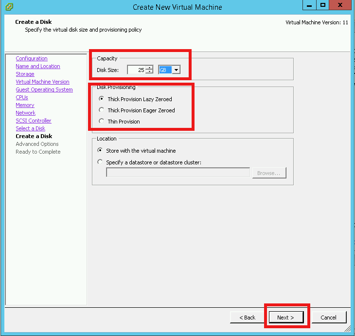 create a new virtual disk