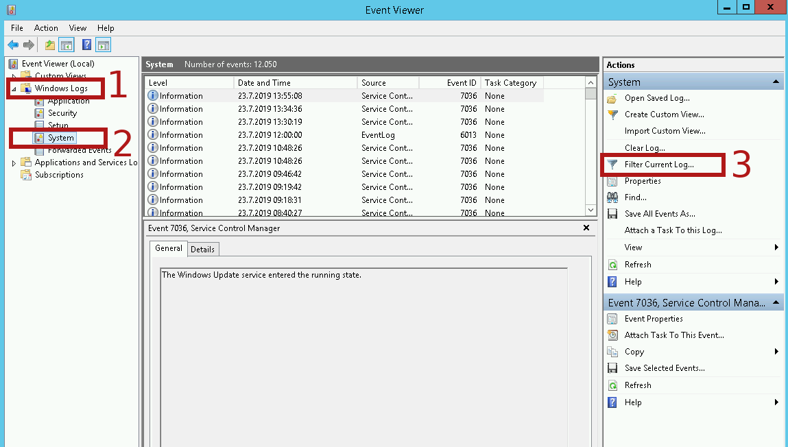 filter-current-log-system-windows-logs-event-viewer