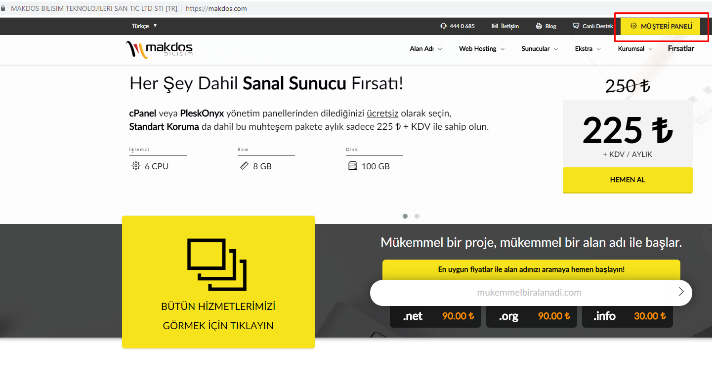 makdos_bilisim_teknolojileri_yeni_destek_talebi
